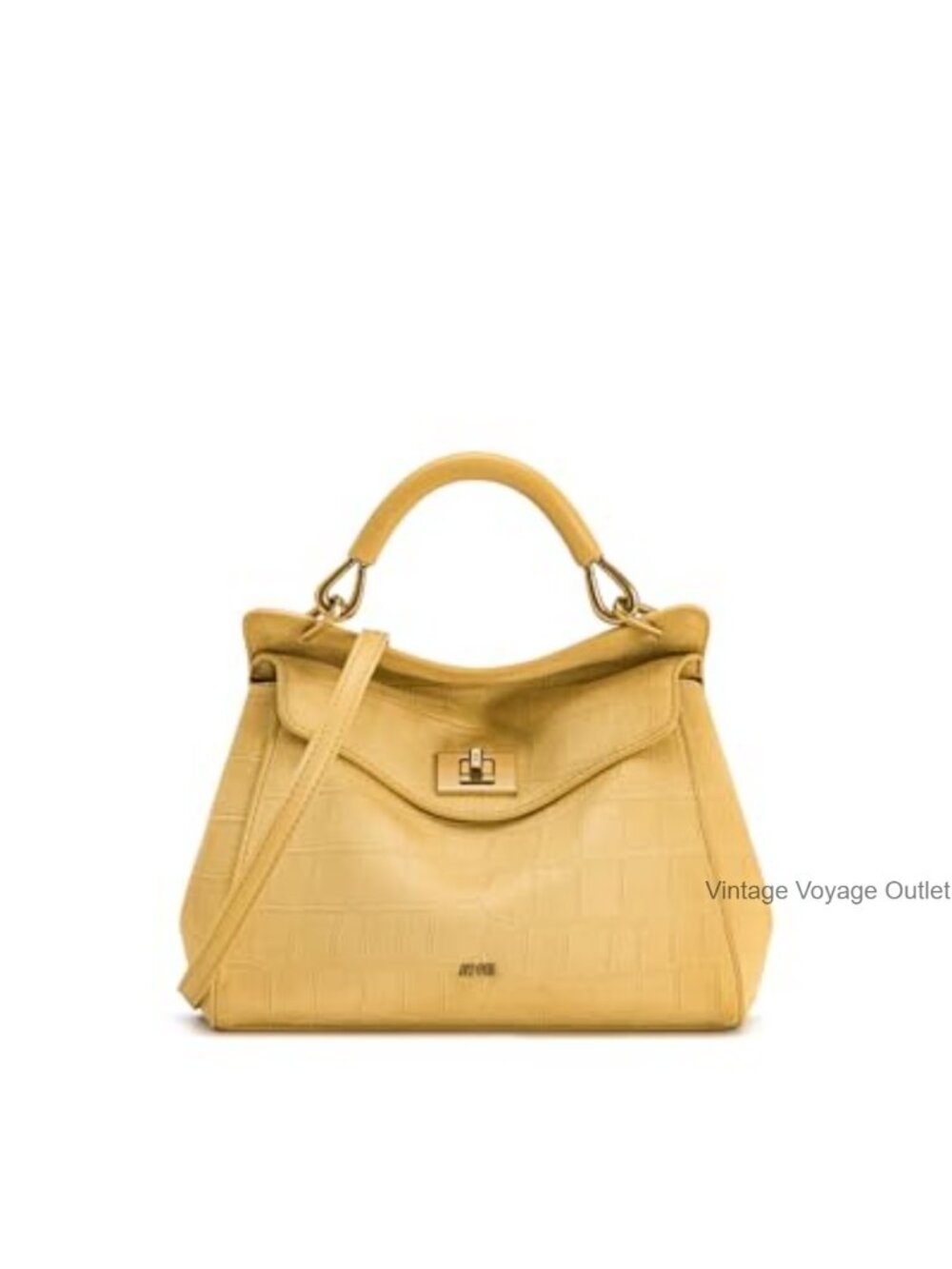 JW PEI Faux Suede Top Handle Handbag Detachable Crossbody Strap Gold Hardware